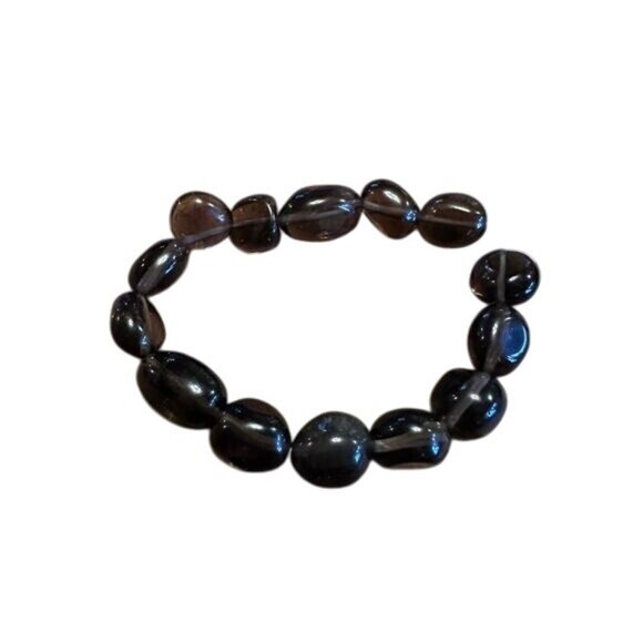 Smoky Quartz Free People Bead Bracelet Spiritual Energy Healing Properties - Picture 4 of 5